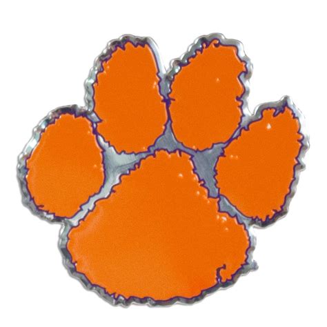 Why is the clemson tiger paw tilted
